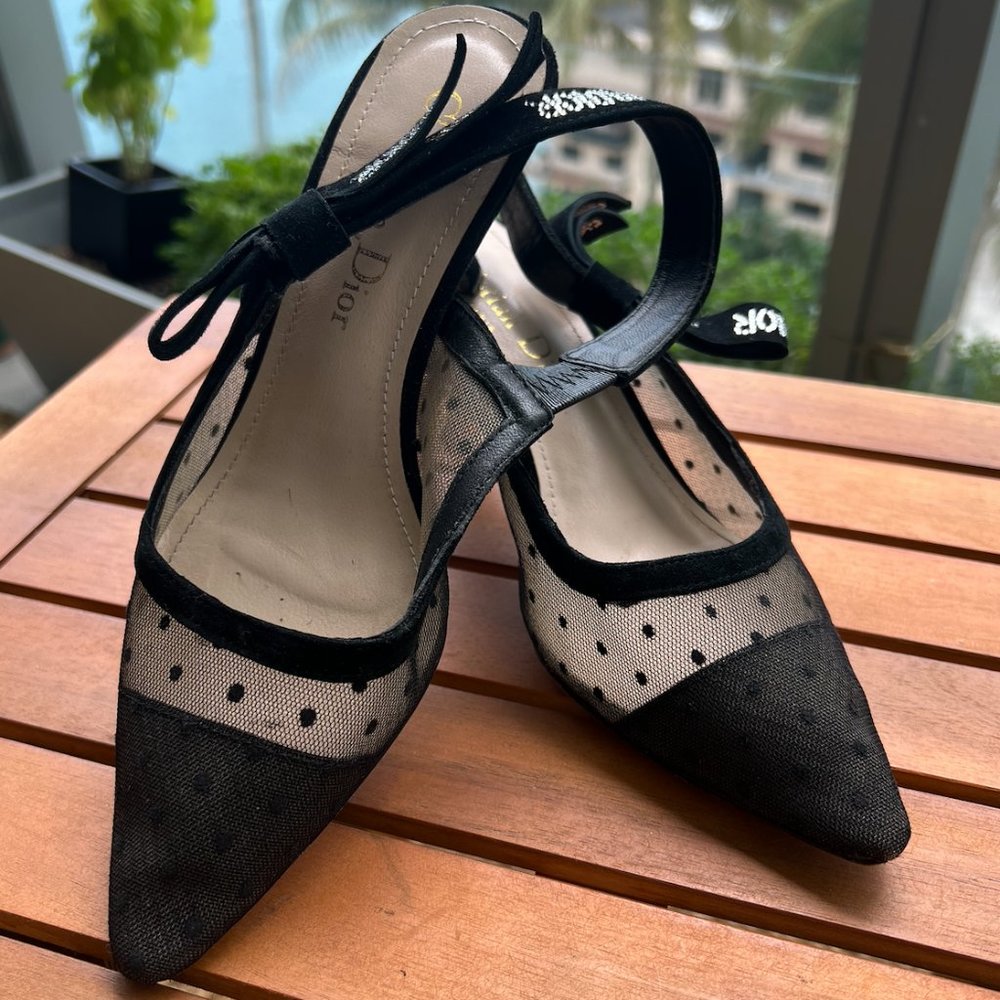 Dior Black J’adior Slingback Pumps